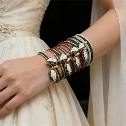 爆款牛皮編織皮繩雙層手鏈經典蛇頭紅繩靈蛇高級時尚情侶手鏈