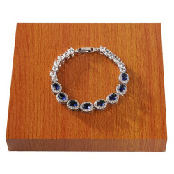 銀鏈爆閃鋯石水晶手串手鏈 個性輕奢小衆ins精緻高級新款手飾