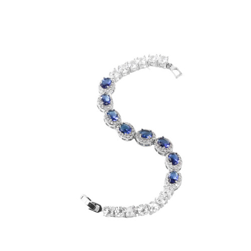 銀鏈爆閃鋯石水晶手串手鏈 個性輕奢小衆ins精緻高級新款手飾