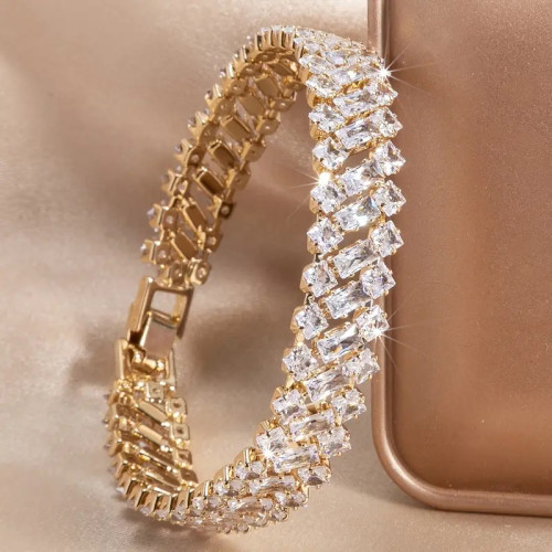 2025新款多排水鑽手鏈 新娘歐美簡單閃亮滿鑽時尚手鏈手鐲價