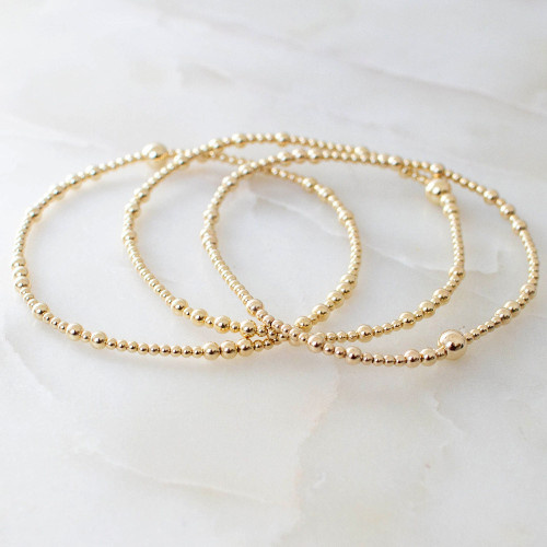 歐美風多層金珠手鏈女輕奢小衆設計感手飾高級感氣質百搭精緻飾品