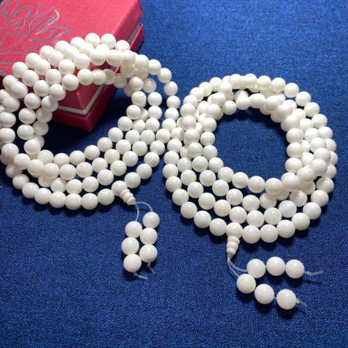 精品奶白貝殼海貝殼彿珠8mm108顆手鏈糯米細白精選貝殼項鍊 精品奶白貝殼海貝殼彿珠8mm108顆手鏈糯米細白精選貝殼項鍊