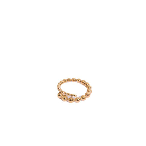 漸變小圓珠戒指 鈦鋼電鍍18金 戒指