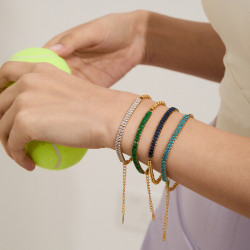 靜俏歐美不鏽鋼鋯石手鏈曡戴輕奢高級感首飾不掉色鈦鋼飾品女