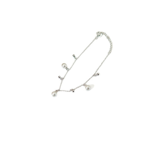 s925純銀滿天星珍珠流蘇手鏈手串女法式ins小衆設計高級感手飾