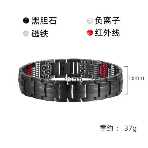 純鈦手鏈鍺粒磁性手環手鏈不鏽鋼鈦鋼磁石手鏈男士手飾 純鈦手鏈鍺粒磁性手環手鏈不鏽鋼鈦鋼磁石手鏈男士手飾