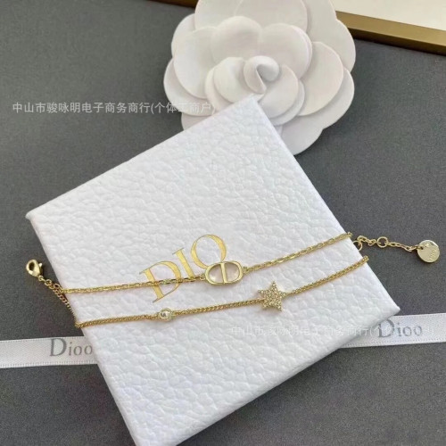 經典款實拍對版迪家D家雙層五角星字母CD手鏈女極簡百搭對標手飾