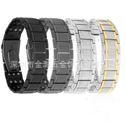 不鏽鋼磁石手鏈 鈦鋼能量保健手鏈 男士手鏈