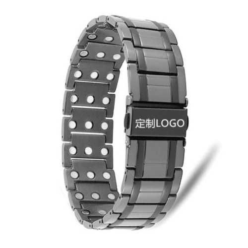 不鏽鋼磁石手鏈 鈦鋼能量保健手鏈 男士手鏈