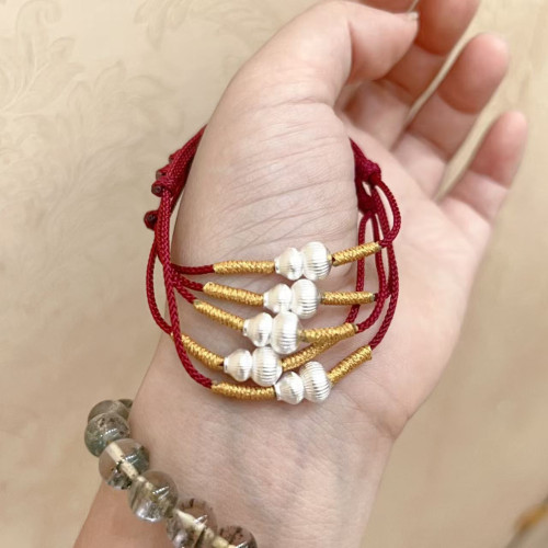 999足銀葫蘆手鏈 純銀葫蘆手工原創編織手繩本命年女轉運銀手飾品