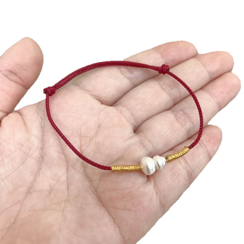 999足銀葫蘆手鏈 純銀葫蘆手工原創編織手繩本命年女轉運銀手飾品