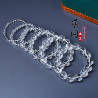 東海水晶天然白水晶手鏈白水晶老礦單圈手串時尚男女手鏈