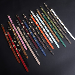 輕奢個性歐美真皮革手鏈高級感女冷淡風百搭經典流行星星手環