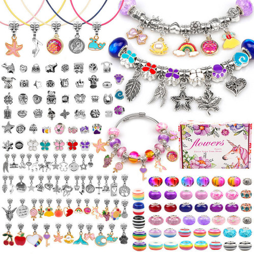 高兒童DIY手鏈套裝 獨角獸可愛飾品潘家珠子