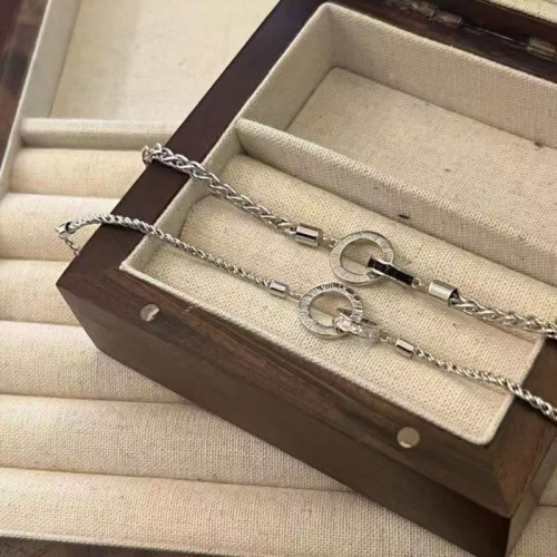 時光戀人情侶手鏈男女一對簡約小衆環環相釦法語雙環手鏈紀唸禮物 時光戀人情侶手鏈男女一對簡約小衆環環相釦法語雙環手鏈紀唸禮物