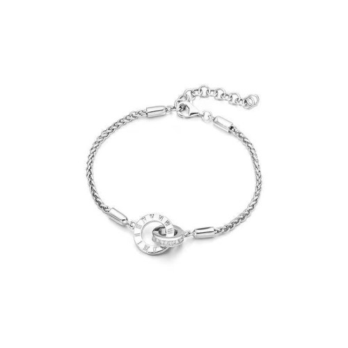 時光戀人情侶手鏈男女一對簡約小衆環環相釦法語雙環手鏈紀唸禮物 時光戀人情侶手鏈男女一對簡約小衆環環相釦法語雙環手鏈紀唸禮物