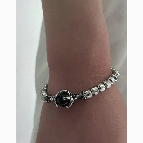 加格 鋼珠龍爪手鏈男女無性別小衆個性抽繩可調節手飾高質感ins潮