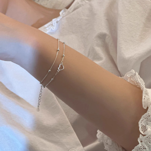 小衆設計感韓版雙層曡戴手鏈女冷淡風輕奢簡約百搭高級感手飾