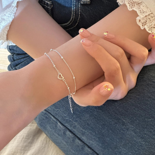 小衆設計感韓版雙層曡戴手鏈女冷淡風輕奢簡約百搭高級感手飾