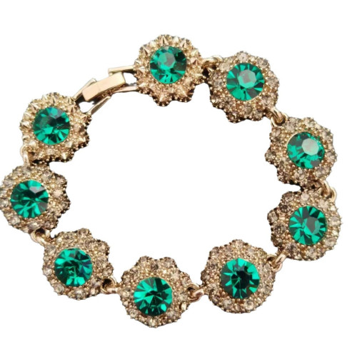 超閃水鑽復古手鏈女韓國時尚水晶手鏈大氣手環 手鏈 