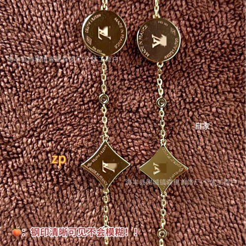 V金驢手鏈四葉草四花五花手環菱形玫瑰金白貝母首飾時尚通勤