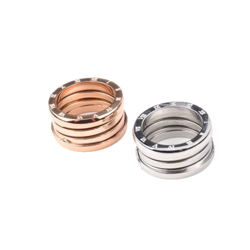 新款金銀玫瑰金彈簧戒指經典款窄寬版男女對戒情侶歐美時尚