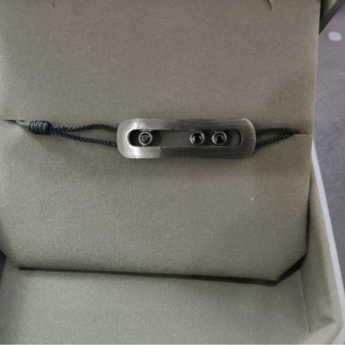 高版本梅家幸運三鑽可滑動手繩大氣簡約男女情侶手鏈男潮嘻哈手飾