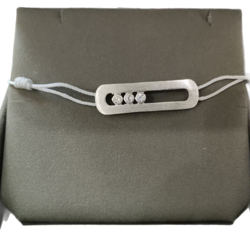 高版本梅家幸運三鑽可滑動手繩大氣簡約男女情侶手鏈男潮嘻哈手飾