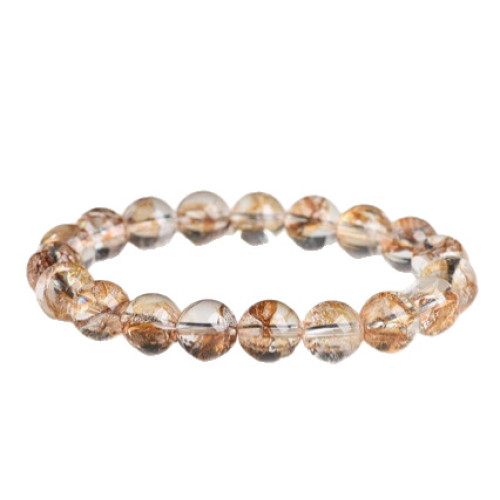 天然金箔膠花手鏈 金箔錦鯉膠花手串水晶散珠配珠 天然金箔膠花手鏈 金箔錦鯉膠花手串水晶散珠配珠