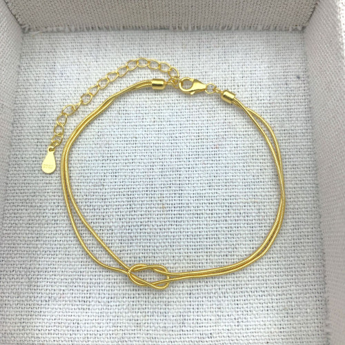 s925銀蛇骨繩結情侶款手鏈小衆精緻簡約高級手鏈ins極簡設計韓版