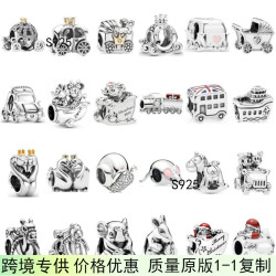 潘家多拉S925純銀 蛇骨手鏈串珠人物動物動漫珠子散珠diy飾品