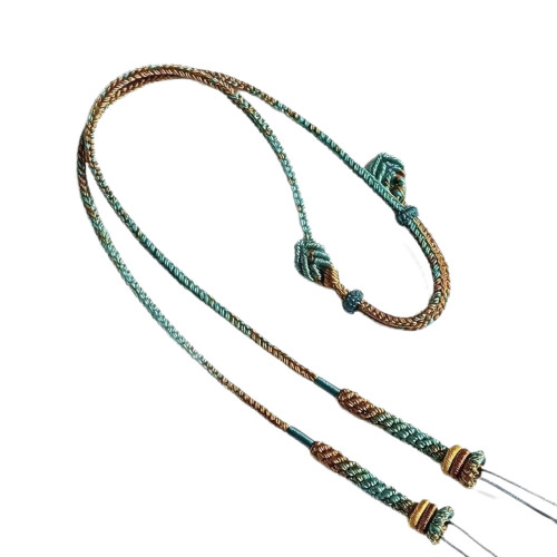 全手工編織鎖骨鍊繩男女款高檔橫穿蜜蠟松石天珠掛繩圓珠毛衣鏈飾