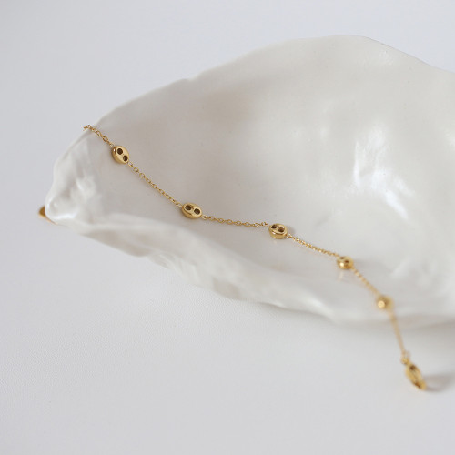 SL107 歐美簡約保色手鏈 鈦鋼O字鏈豬鼻鏈條首飾 鍍金保色好 SL107 歐美簡約保色手鏈 鈦鋼O字鏈豬鼻鏈條首飾 鍍金保色好