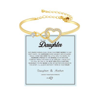 無限符號手鐲不鏽鋼8字鏤空愛心鋯石可調節手鐲女士愛心鑲鑽手鐲