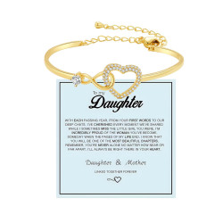 無限符號手鐲不鏽鋼8字鏤空愛心鋯石可調節手鐲女士愛心鑲鑽手鐲