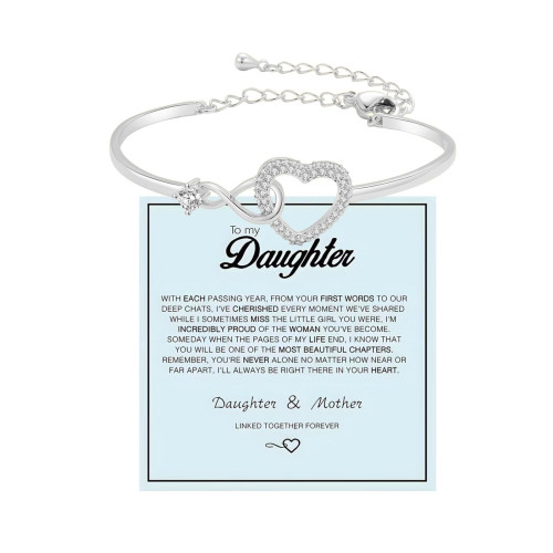 無限符號手鐲不鏽鋼8字鏤空愛心鋯石可調節手鐲女士愛心鑲鑽手鐲