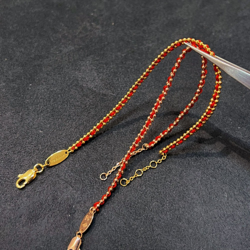 23年款本命年法國紅繩手鏈女鍍金小衆高級感輕奢百搭情侶手飾