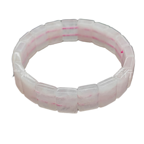 天然粉晶方形/蛋形/竹節手排 桶珠/老型珠手鏈手排男女款配飾