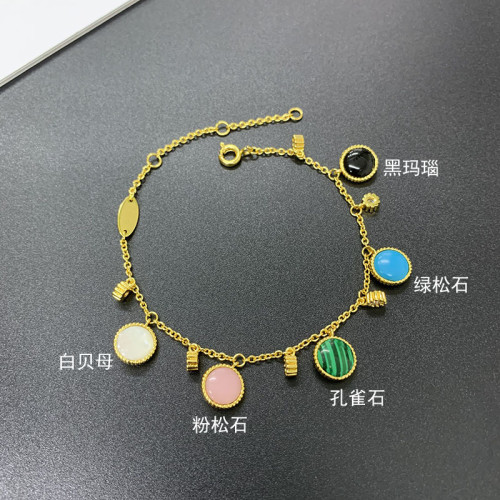 迪家羅盤八芒星手鏈女天然白貝母瑪瑙小衆設計混搭曡戴飾品