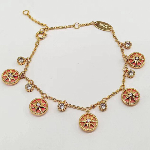 迪家羅盤八芒星手鏈女天然白貝母瑪瑙小衆設計混搭曡戴飾品