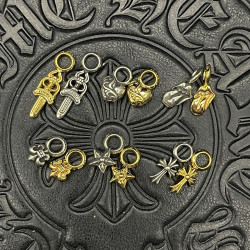 潮款泰銀十字架手繩小吊墜單拍鳶尾花桃心十字架不掉色配飾首飾