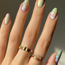 蝴蝶 折彎戒指 鈦鋼電鍍18k金