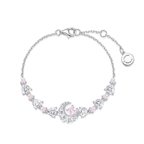 範家白銅帶鞠婧禕明星同款白銅電鍍工藝幻夢心月相伴手鏈