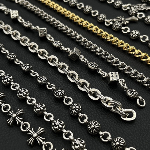 ch潮牌s925銀克羅伈手鏈ins風網紅同款情侶手鏈簡約時尚小衆