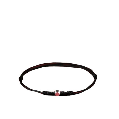 本命年s925純銀好運珠紅繩碎銀幾兩手鏈女虎年編織手繩男情侶禮物