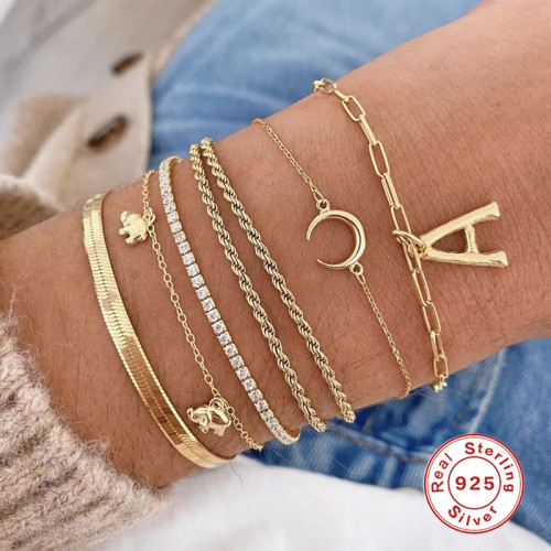 S925純銀網球鏈微鑲氣質日常時髦潮流手鏈休閒女款手飾