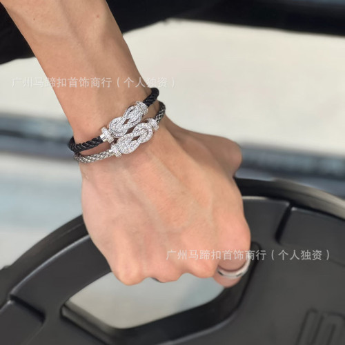 時尚高板黑繩8字釦手鏈時尚輕奢高級感男女情侶發財釦手繩