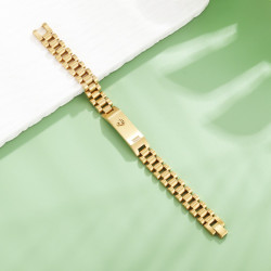 12mm勞款三片皇冠不鏽鋼男士車機手鏈手錶鏈