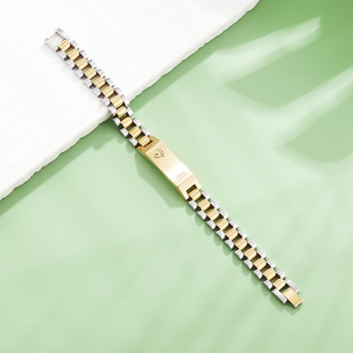 12mm勞款三片皇冠不鏽鋼男士車機手鏈手錶鏈