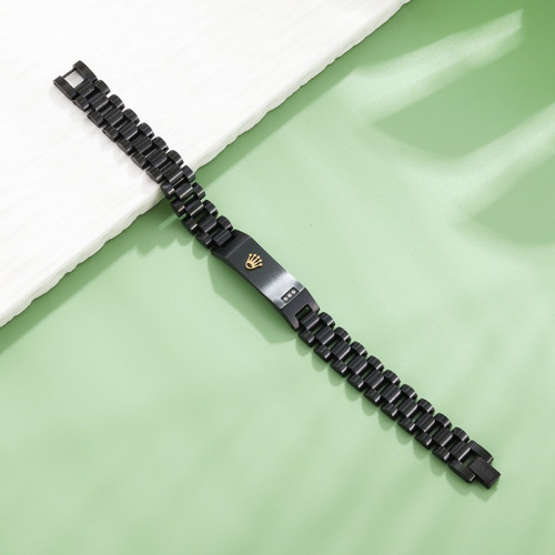 12mm勞款三片皇冠不鏽鋼男士車機手鏈手錶鏈